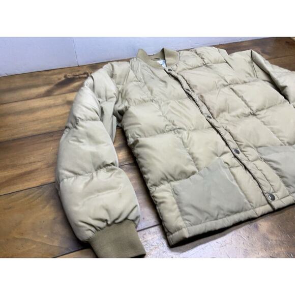 Vintage CABELAS Jacket Waterfowl Goose Down Quilted Camel puffer Hunting large - Picture 8 of 16